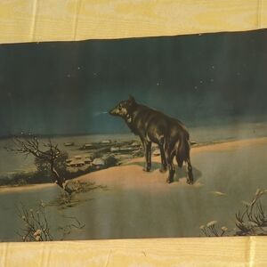 "The Lone Wolf" Print. Vintage.